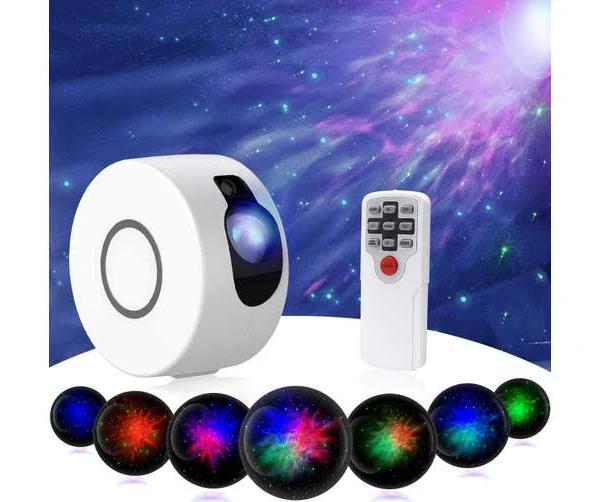 Starry Night Light Projector, Upgraded 15 Lighting Modes, Starry Sky Galaxy Projector, LED Nebula Cloud Light with Remote Control Function [White]