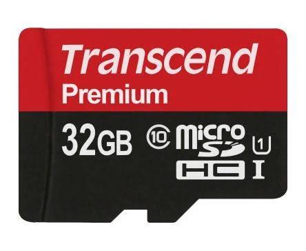 Transcend 32GB MicroSDHC Card Class 10, UHS-1 U1, TS32GUSDU1