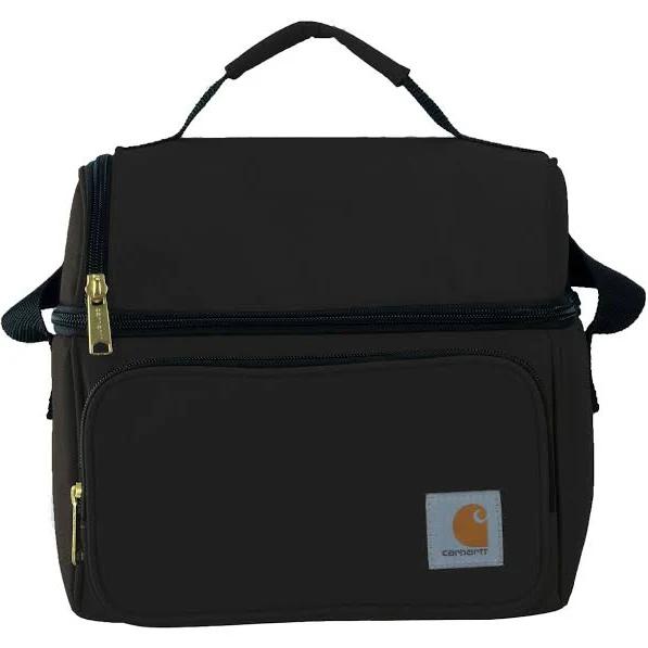 Carhartt Deluxe Dual Compartment Insulated Lunch Cooler Bag, Black