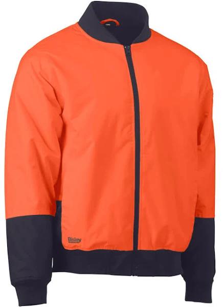 Bisley Two Tone Hi Vis Bomber Jacket (BJ6730) Orange/Navy / S