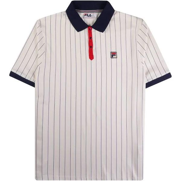 Fila Vintage BB1 Classic Vintage Striped Polo - Gardenia - LM1839-130