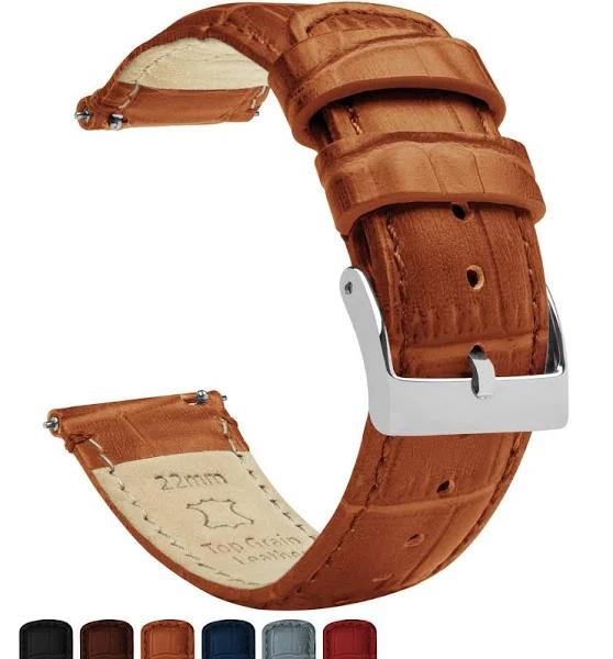 Toffee Brown Watch Band / Strap | Alligator Grain Leather | Barton