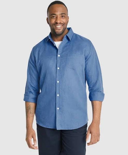 Johnny Bigg Anders Linen Shirt in Blue 4XL