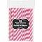 Paper Straws Bright Pink