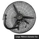 Detroit - 750mm Industrial Wall Fan - DFB75