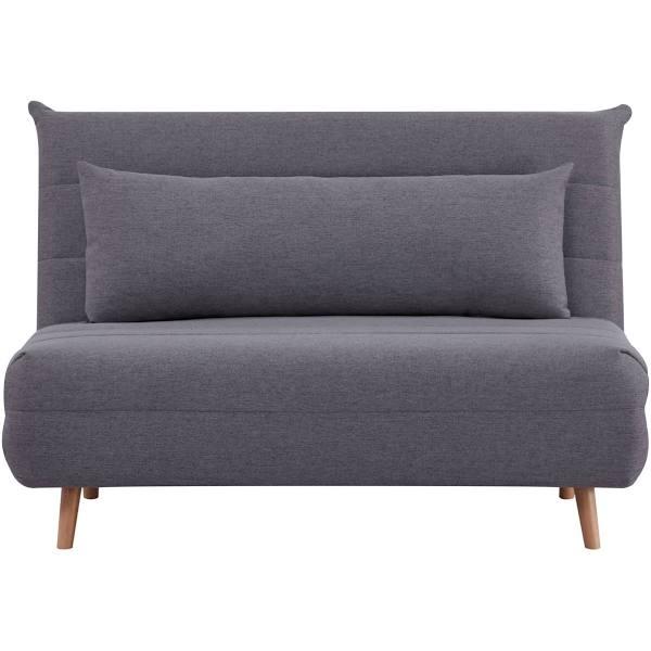 Divano Audrey 2 Seater Sofa Futon Bed Love Seat Fabric Lounge Couch - Dark Grey