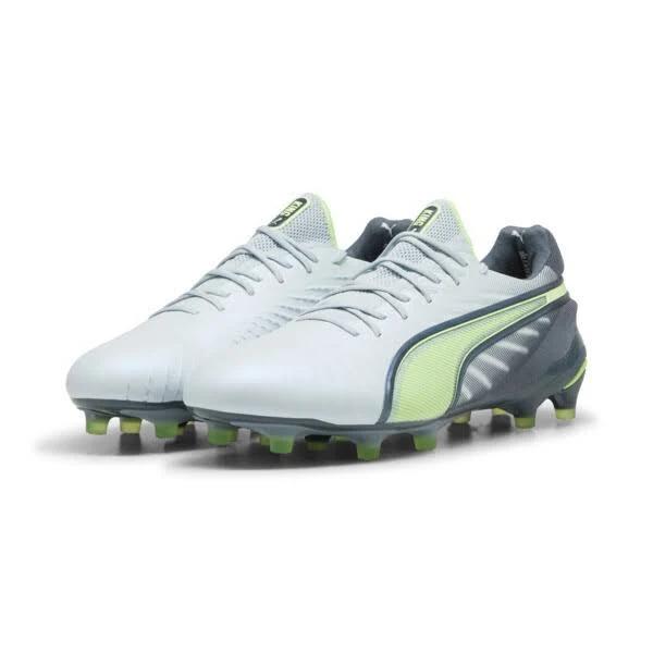 Puma King Ultimate FG/AG Firm Ground Soccer Cleat Frosted Dew/Fizzy Apple/Gray Skies in Neutral - Size 12.5