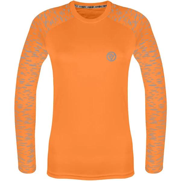 REFLECT360 Women's Long Sleeve Running Top by Proviz, Orange / 18