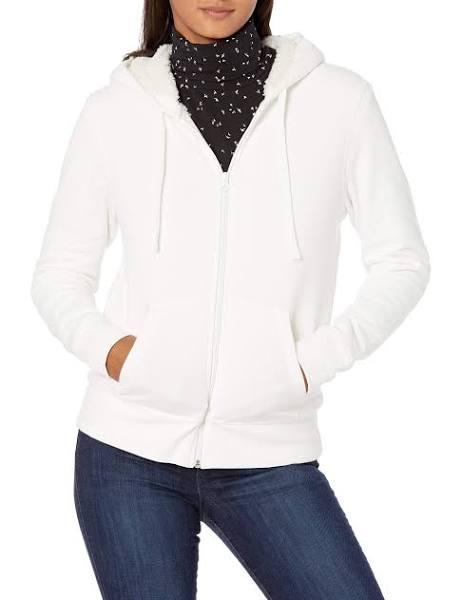 Amazon Essentials Women's Sherpa-Lined Fleece Full-Zip Hooded Jacket (Available in Plus Size)