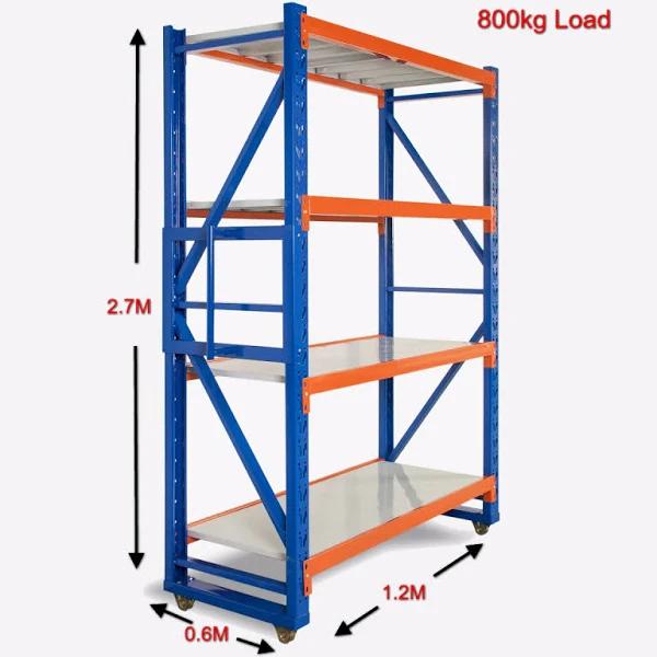 Heavy Duty Mobile Shelving 2700H x 1200W x 600D