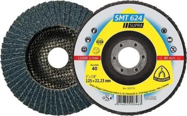 Klingspor SMT 624 Supra - Flap Discs, 100 x 16 / 36 / 10 Pieces