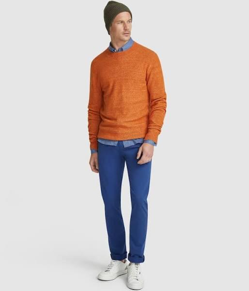 Oxford Arthur Crew Neck Knit Top in Orange M