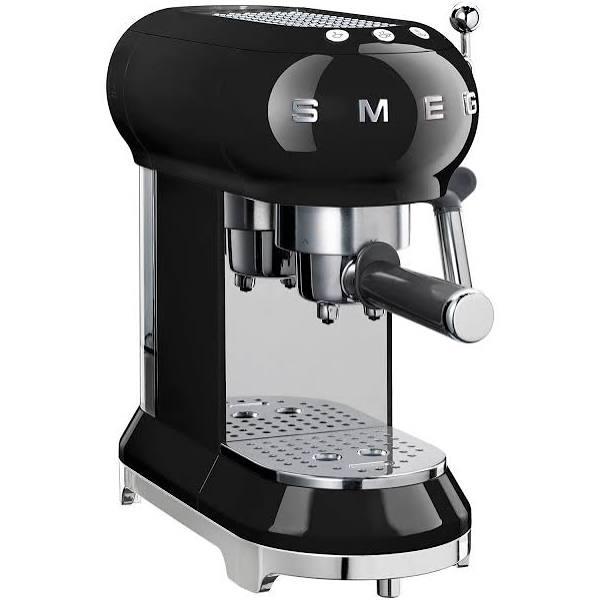 Smeg 50's Retro Style Black Espresso Coffee Machine ECF01BLAU