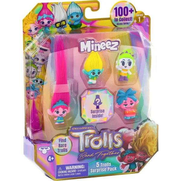 Trolls DreamWorks Band Together Mineez 5 Surprise Pack