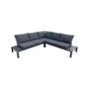 Mimosa Charcoal Solaris Corner Sofa with Side Tables