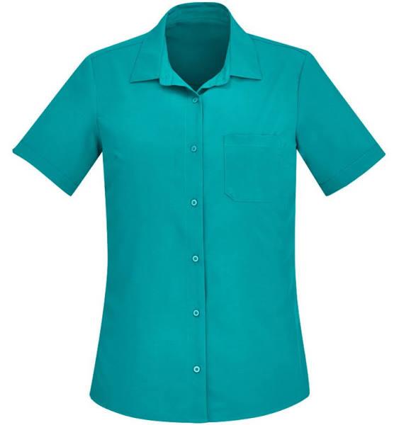 BizCare Womens Easy Stretch Short Sleeve Shirt CS947LS Teal / 24