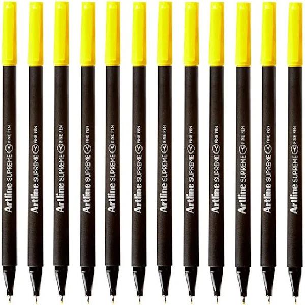 Artline Supreme Fineliner Pen 0.4mm Yellow