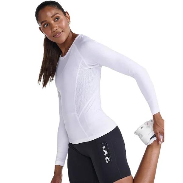 2XU | Compression Long Sleeve | White & No Logo | Core | Female | L