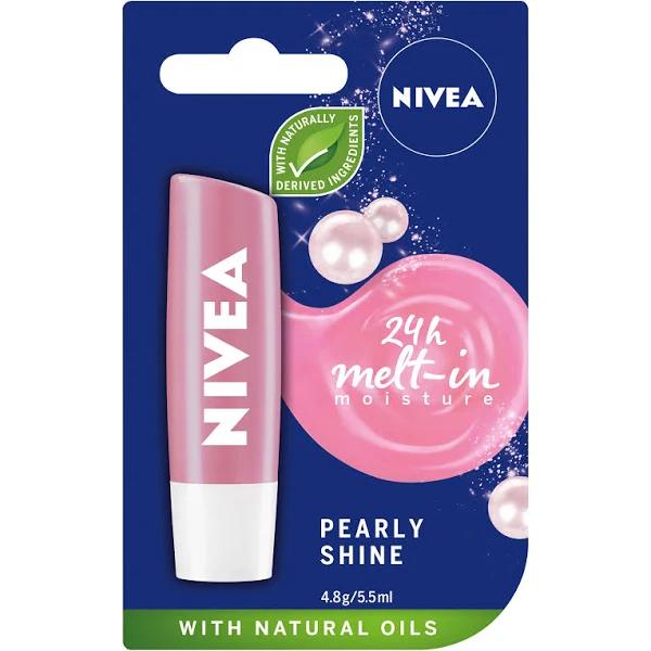 Nivea Lip Balm, Pearly Shine, 4.8g