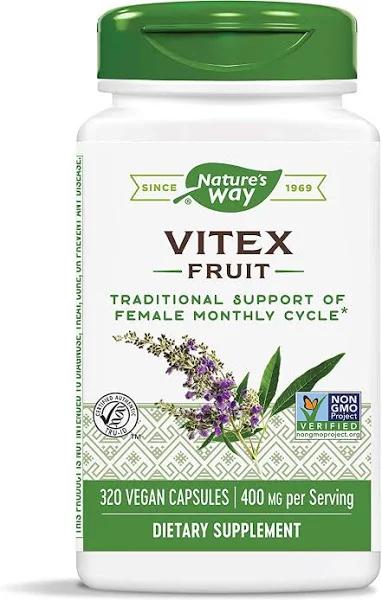 Nature's Way Vitex Fruit 400 MG 320 Vegan Capsules