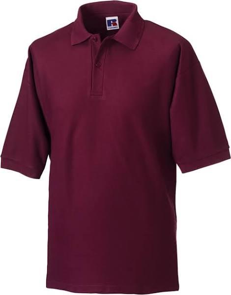 Jerzees Russell Mens Classic Short Sleeve Polycotton Polo Shirt Burgundy XL