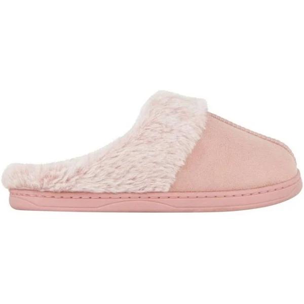 Grosby Invisible Trident Micro/Faux Fur Slipper Pink 8