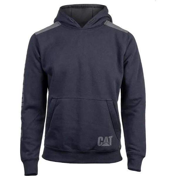 Cat Logo Panel Hooded Sweatshirt, 2XL / Navy