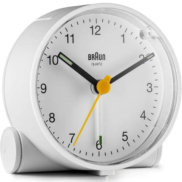 Braun White Classic Analogue Alarm Clock