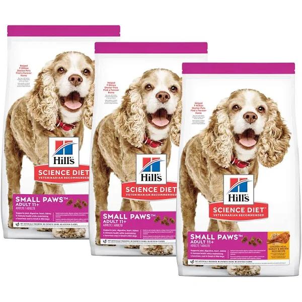 6.12kg Small Paws Small Toy Breed Chicken Hills Science Diet Mature 11+ Dry Dog Food by Budget Pet Products