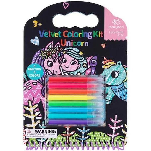 Tookyland - Velvet Colouring Travel Craft Kit- Unicorn