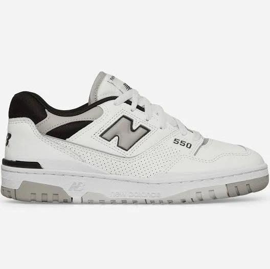 New Balance 550 White Concrete Black