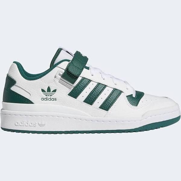 Adidas Originals Forum Low Sneakers in White and Collegiate Green