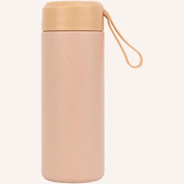 MontiiCo | Flask Drink Bottle 475ml - Dune Beige | Insulated Drink Bottle | Stainless Steel | Kids Toddler Small Screw Top Drink Bottle