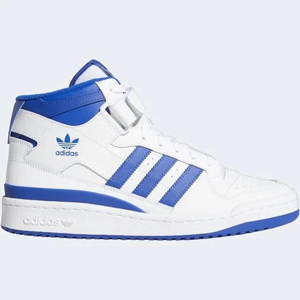 adidas-Forum Mid Shoes-Unisex-Cloud White / Royal Blue / Cloud White-4