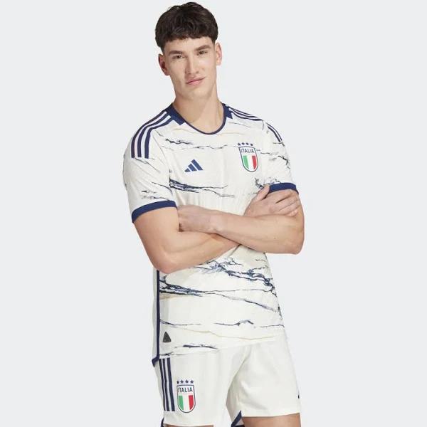 Italy Authentic Away Shirt 2023-2024 Men's White Made By: Adidas