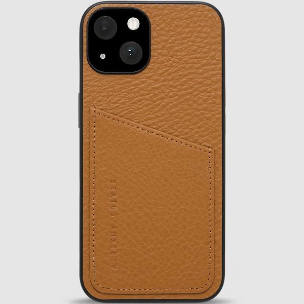 Who's Who Tan Leather Phone Cases | Status Anxiety iPhone 14