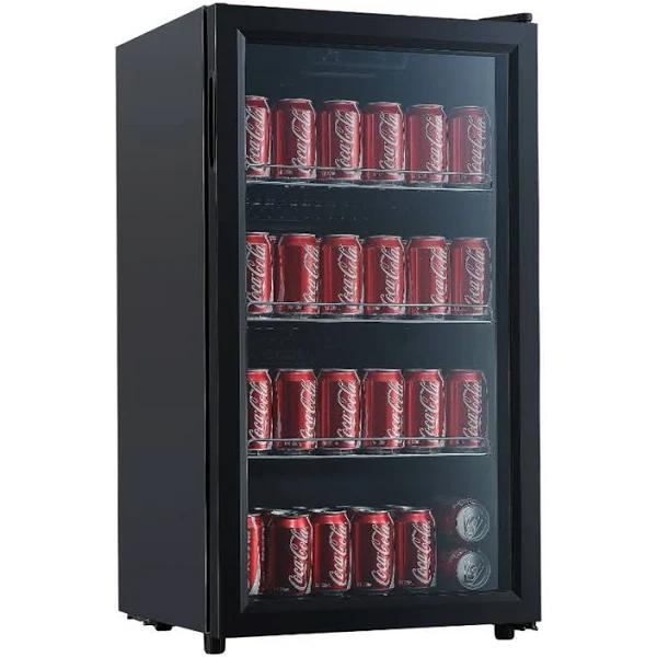 Airflo 85L Glass Door Fridge Beer/Soda Drink Bar/Room Beverage Cooler Black - AfterPay & zipPay Available