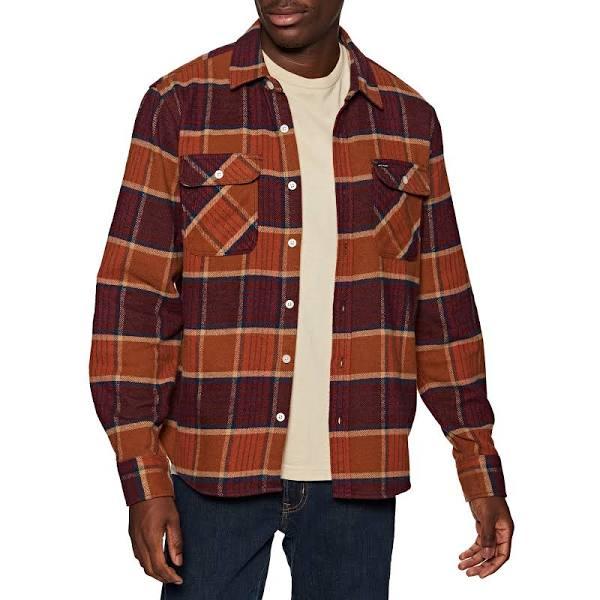 Brixton Bowery Flannel Shirt M / Red / Mahogany/Burnt Henna/Mars Red