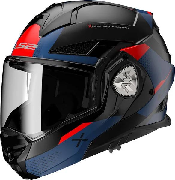 LS2 FF901 Advant x Oblivion Matt Black Blue Modular Helmet Size S