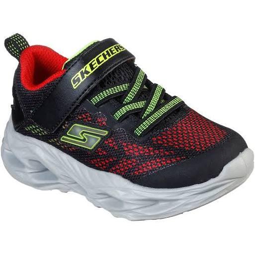 Skechers S Light: Vortex-Flash Black Multi Red Unisex Size 6| AfterPay Available