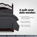 Giselle Bedding Classic Quilt Cover Set (Black) - King