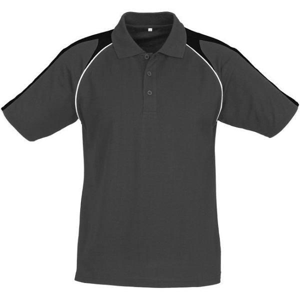 Biz Collection P225MS Mens Triton Polo M / Ash/Black/White