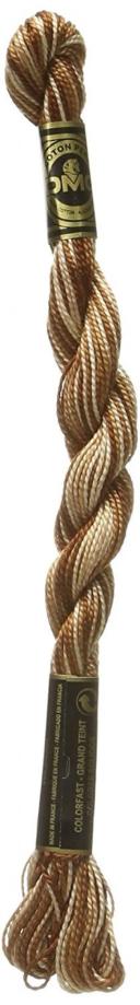 DMC Pearl Cotton Skein Size 5 27.3yd Variegated Tan/Brown