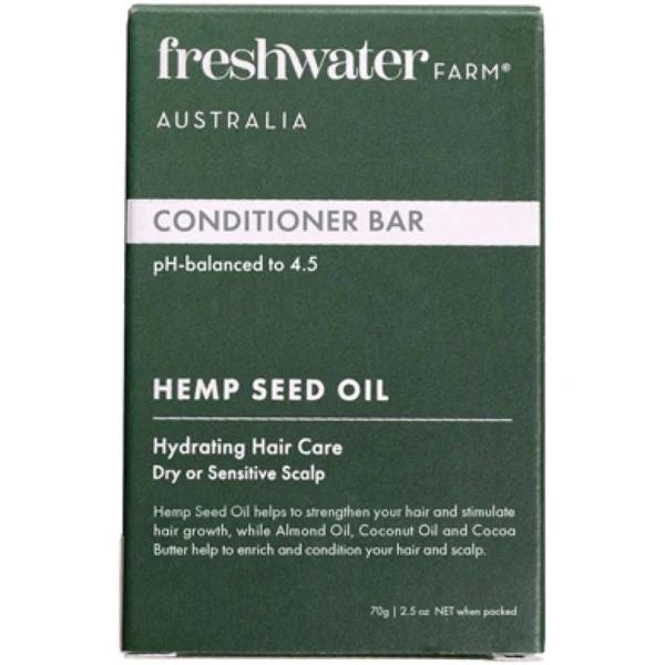 Freshwater Farm Australia Hemp Seed Oil Hydrating Conditioner Bar 70g