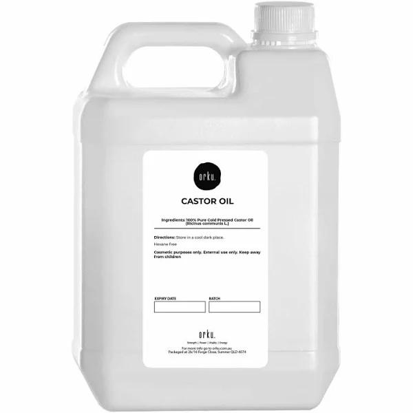 Orku 5L Castor Oil - Hexane Free Cold Pressed Skin Hair Care