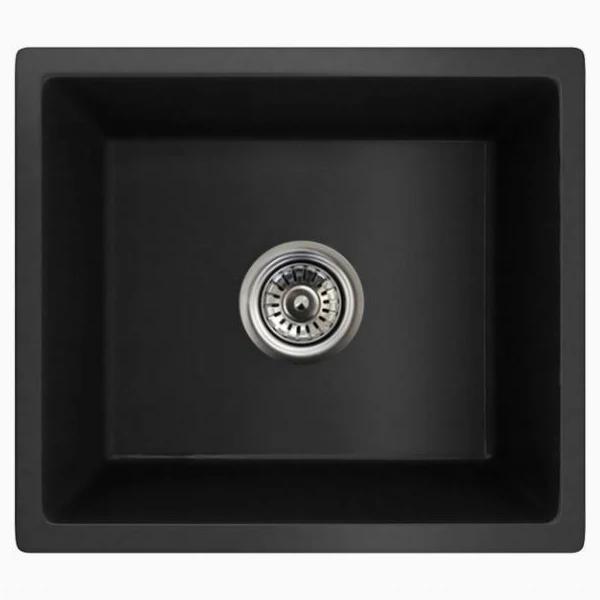 Ontario Square Granite Kitchen Sink Black by Fontaine Industries