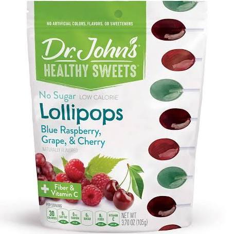 Dr. John's Healthy Sweets Sugar-Free Classic Fruit Oval Lollipops (14