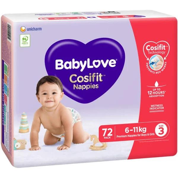 BabyLove Cosifit Jumbo Nappies Crawler 72 Pack