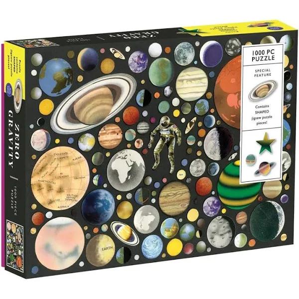 Galison Shaped Puzzle - Zero Gravity - 1000 Piece