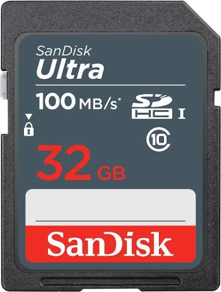 SanDisk 32GB Ultra UHS-I SDHC Memory Card – 100MB/s